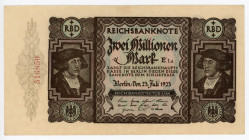 Germany - Weimar Republic 2000000 Mark 1923
P# 89; #516850; XF