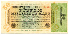 Germany - Weimar Republic 50 Milliarden Mark 1923
P# 120a; #274888; XF