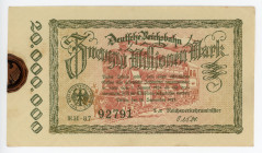 Germany - Weimar Republic 20000000 Mark 1923
P# S1015; #RH-37 92791; AUNC