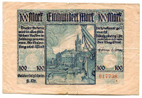 Germany - Weimar Republic East Prussia Magistrat of Konigsberg 100 Mark 1922
Karpinski# 23.53; #017738; VF-