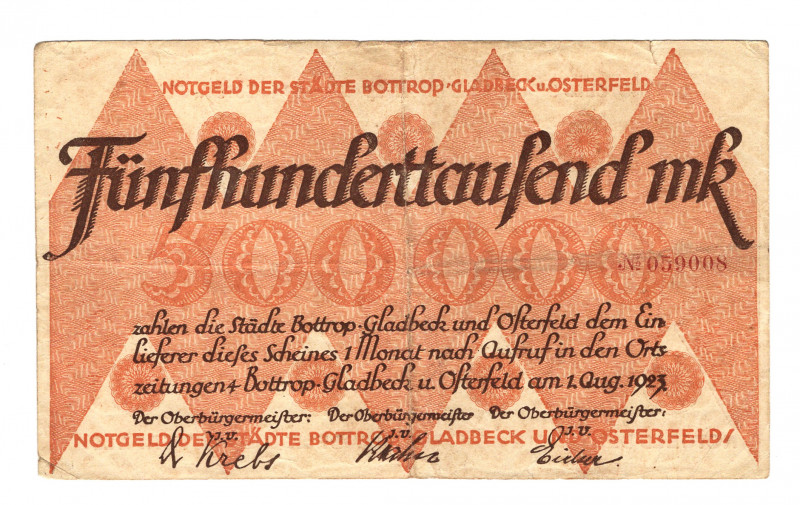 Germany - Weimar Republic Osterfeld 500000 Mark 1923
F+