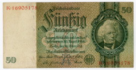 Germany - Third Reich 50 Reichsmark 1933
P# 182a; #16905178; VF