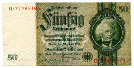 Germany - Third Reich 50 Reichsmark 1933
P# 182a; #27495401; XF