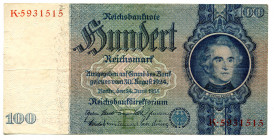 Germany - Third Reich 100 Reichsmark 1935
P# 183a; #5931515; VF