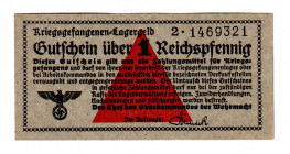 Germany - Third Reich Lagergeld 1 Reichspfennig 1939
Ro# 515; UNC