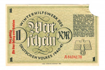 Germany - Third Reich Winterhelp 1 Reichsmark 1940 - 1941
Kroll# 382; AUNC