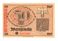 Germany - Third Reich Winterhelp 50 Reichspfennig 1940 - 1941
Kroll# 391; UNC