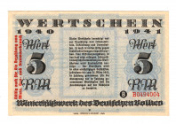 Germany - Third Reich Winterhelp 5 Reichsmark 1940 - 1941
Kroll# 393; UNC
