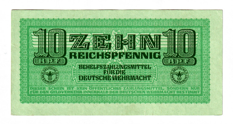 Germany - Third Reich 10 Reichspfennig 1942
P# M34; UNC