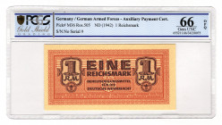 Germany - Third Reich 1 Reichsmark 1942 (ND) PCGS 66 OPQ
P# M36; UNC