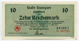 Germany - Third Reich 10 Reichsmark 1945 R
# 881728; UNC; Stuttgart; WW II; Rare