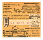 Germany - FRG Tram Ticket 1987
UNC