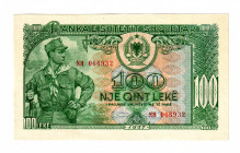 Albania 100 Leke 1957
P# 30a; UNC
