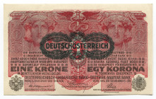 Austria 1 Krone 1916 - 1919 (ND)
P# 49, KK# 133; # 018129 1623; UNC