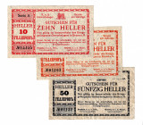 Austria Brunn am Gebirge 10-20-50 Heller 1920
Kard# 13.21.1-3; With russian text; AUNC-UNC