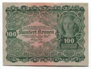 Austria 100 Kronen 1922
P# 77, KK# 169; # 1059 413619; AUNC