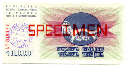 Bosnia & Herzegovina 1000 Dinara 1992 Specimen
P# 15s; #19708977; UNC