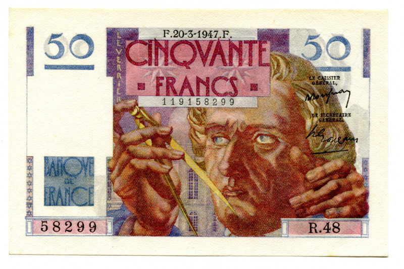 France 50 Francs 1947
P# 127b ; #119158299; UNC