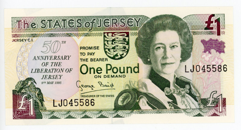 Jersey 1 Pound 1995
P# 25; #LJ045586; UNC