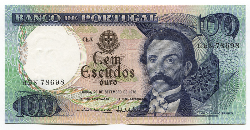 Portugal 100 Escudos 1978
P# 169b; # HBN 78698; UNC