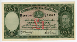 Australia 1 Pound 1942 (ND)
P# 26b; #555041; XF