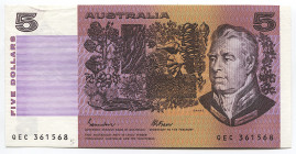 Australia 5 Dollars 1985 (ND)
P# 44e; # QEC361568; XF-AUNC