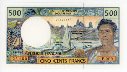 French Pacific Territories 500 Francs 1992 (ND)
P# 1d; #20525185; UNC