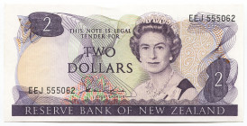 New Zealand 2 Dollars 1981 - 1985 (ND)
P# 170a; #EEJ555062; UNC