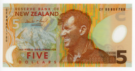 New Zealand 5 Dollars 1999
P# 185a; #CF99801780; UNC