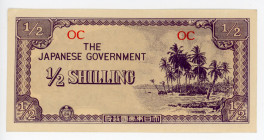 Oceania 1/2 Shillings 1942 (ND)
P# 1a; #OC; Japanese Government; XF+