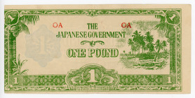 Oceania 1 Pound 1942 (ND)
P# 4a; #OA; Japanese Government; XF-