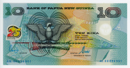 Papua New Guinea 10 Kina 2000 Commemorative
P# 23a; # AK00034351; UNC