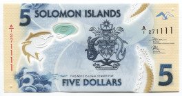 Solomon Islands 5 Dollars 2019
# A/1 271111; UNC; Polymer; Fine Serial