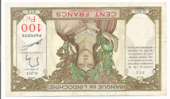Tahiti 100 Francs 1937 - 1965 (ND)
P# 14d; #372; VF