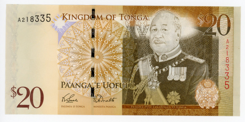 Tonga 20 Pa'anga 2008 (ND)
P# 41; #A218335; UNC