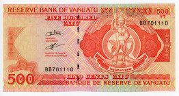 Vanuatu 500 Vatu 1993 (ND)
P# 5c; #BB701110; UNC
