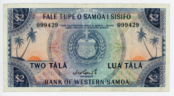Western Samoa 2 Tala 1967 (ND)
P# 17a; # 099429; VF