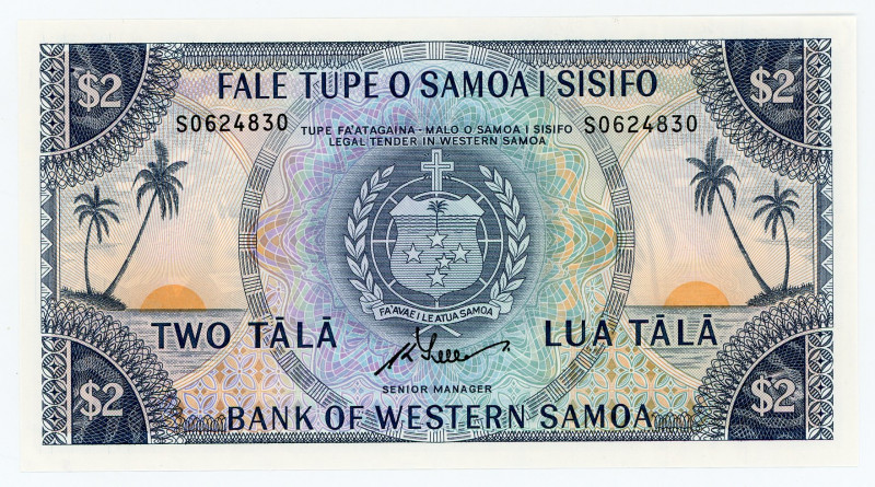 Western Samoa 2 Tala 1967 (ND)
P# 17d; #S0624830; UNC