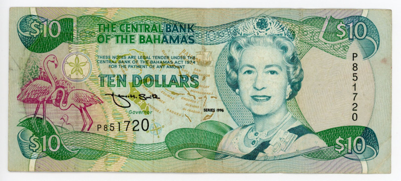 Bahamas 10 Dollars 1996
P# 59a; #P851720; F