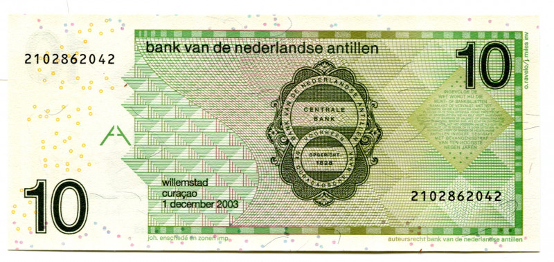 Netherlands Antilles 10 Gulden 2003
P# 28c; #2102862042; UNC