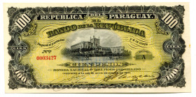 Paraguay 100 Pesos 1907
P# 159; #0003427; XF+