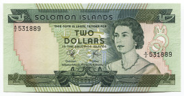 Solomon Islands 2 Dollars 1977 (ND)
P# 5; #A2-531889; UNC