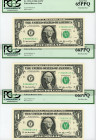 United States 3 x 1 Dollar 2006 PCGS 65 - 66
P# 523a; #F00005417I - F00005419I