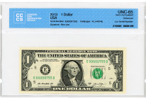 United States 1 Dollar 2013 CCCS 65
P# 537; #E00000755D