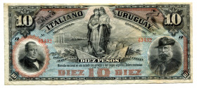 Uruguay 10 Pesos 1887 R
P# S212a; #43432; VF