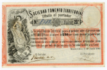 Uruguay 20 Pesos 1868
P# S482; #8782; VF+