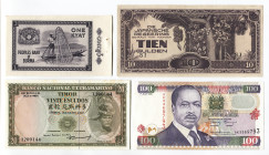World Lot of 4 Notes 1942 - 1998
Various Countries, Dates & Denominations; XF+/UNC