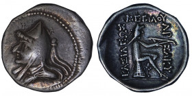 Royaume parthe, Mithradates Ier (171-137 av. J.-C.). Drachme ND (171-137 av. J.-C.).

BMC.3/13 - SNG Cop.5 ; Argent - 4,11 g - 19,5 mm - 12 h

Pro...