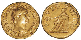 Trajan (98-117). Aureus 98-99, Rome.

RIC.245 - C.207 - Calicó 1044 ; Or - 7,33 g - 19 mm - 6 h

Provient de la vente Auctiones AG 3, Bâle, 4 et 5...