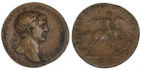 Trajan (98-117). Dupondius 105, Rome.

RIC.539 ; Bronze - 11,25 g - 26 mm - 6 h

Belle patine marron. TTB.